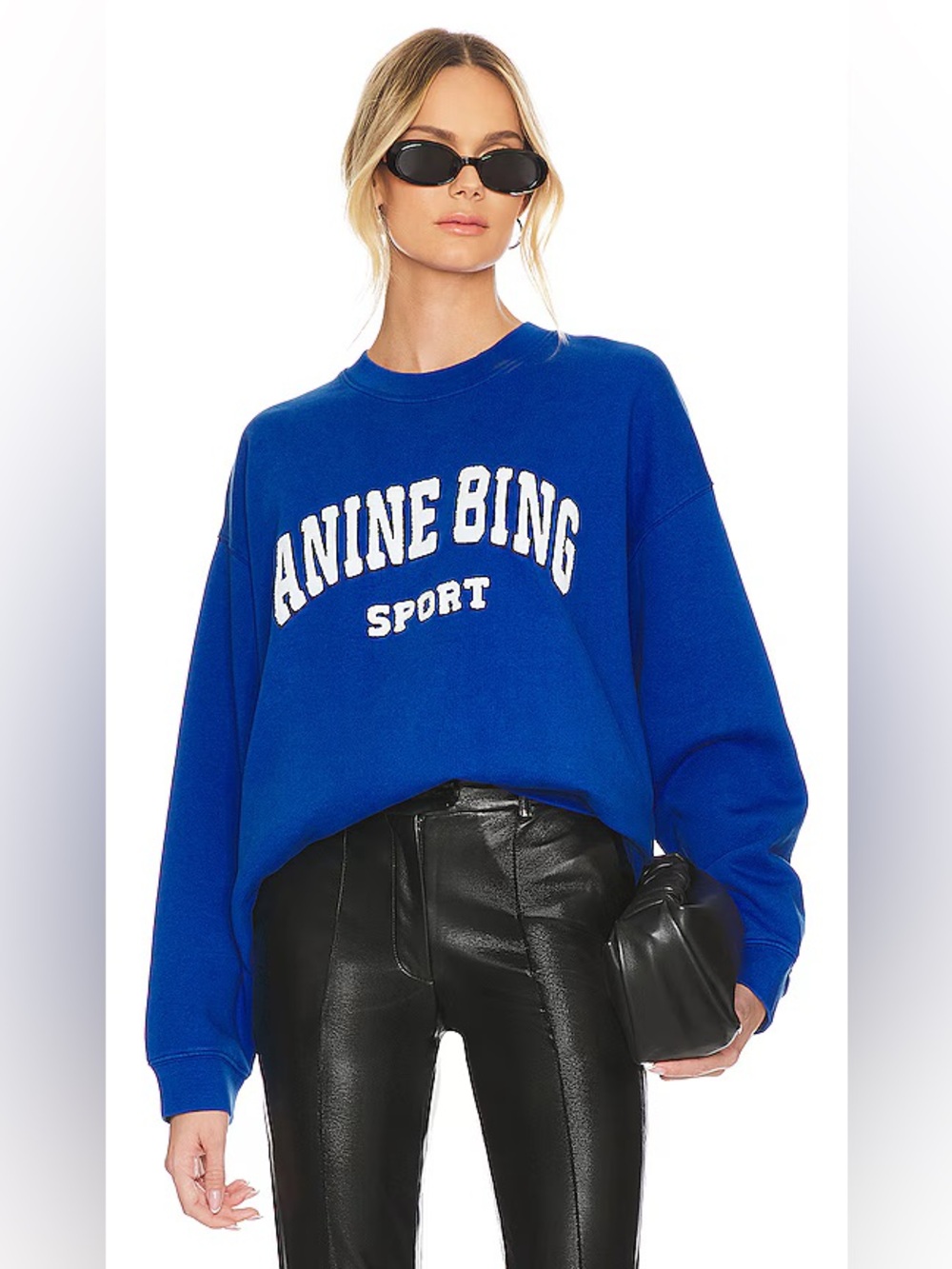Anine Bing Tyler Crewneck Sweatshirt Electric Blue